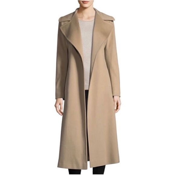 Calvin Klein Wool Blend Shawl Collar Wrap Maxi Coat - Picture 7 of 16